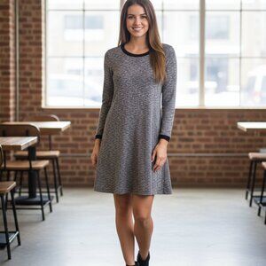 🖤 Madewell Mottled Swing Dress Knit Minimalist M ✨